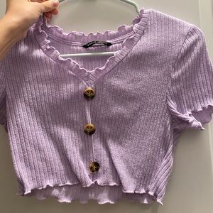 Lilac purple crop top